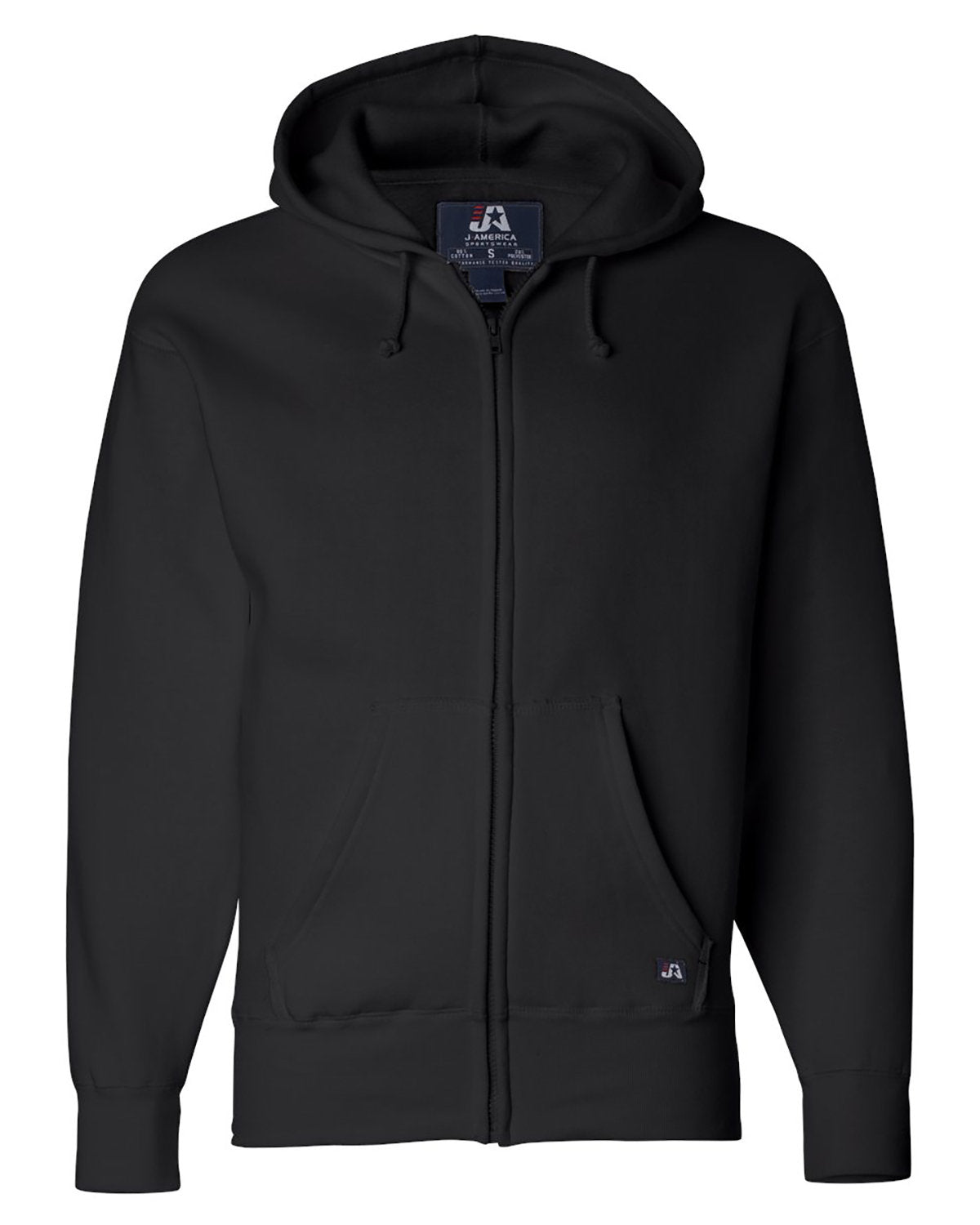 J America Adult Premium Full-Zip Fleece Hooded Sweatshirt J America