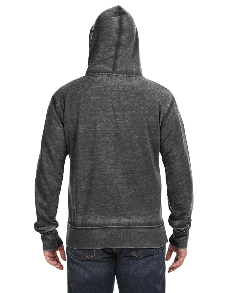 J America Adult Vintage Zen Full-Zip Fleece Hooded Sweatshirt