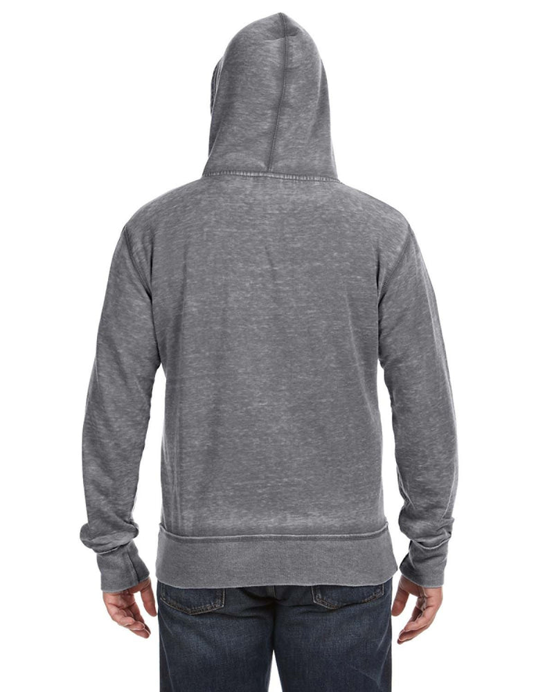 J America Adult Vintage Zen Full-Zip Fleece Hooded Sweatshirt