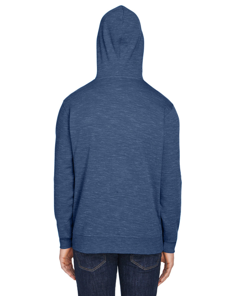 J America Adult Melange Fleece Pullover Hooded Sweatshirt