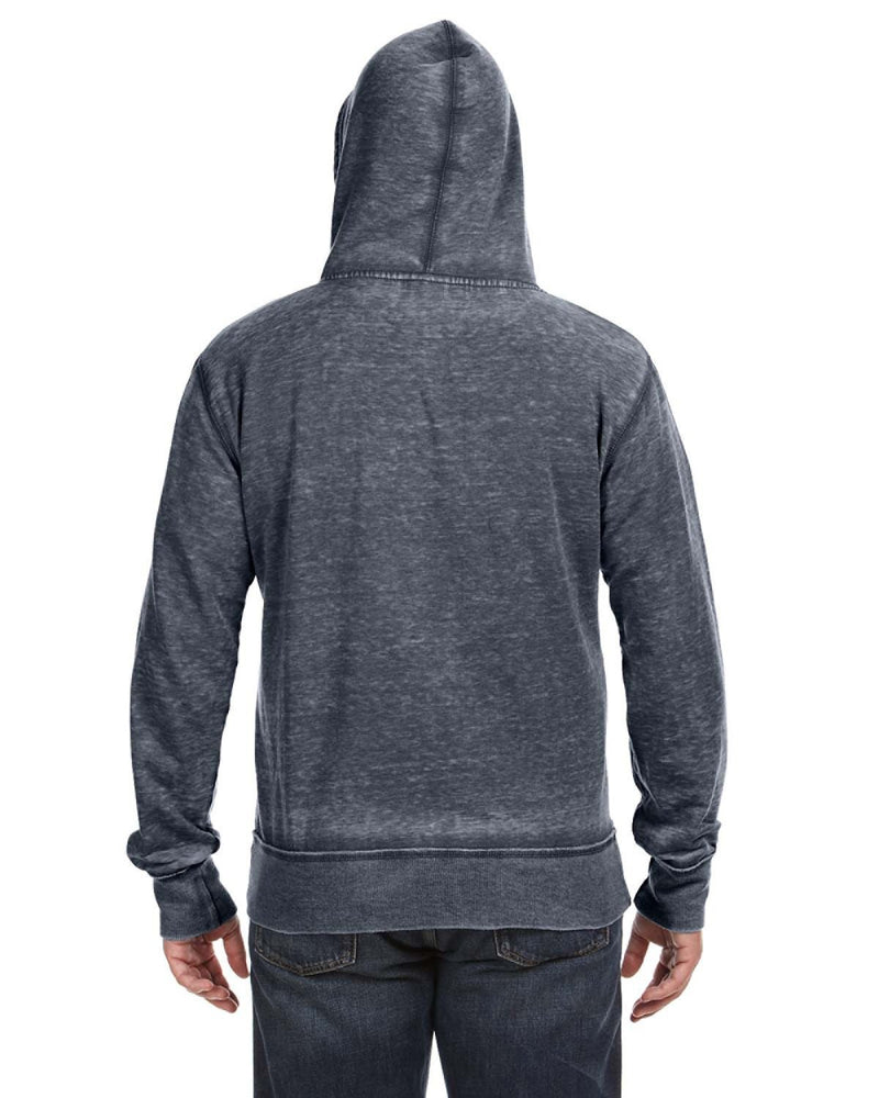 J America Adult Vintage Zen Full-Zip Fleece Hooded Sweatshirt