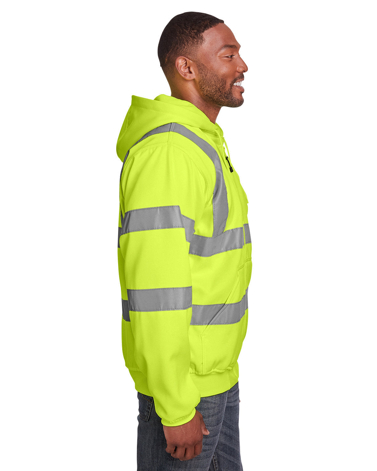Berne Men's Berne Hi-Vis Class 3 Lined Hooded Sweatshirt Berne