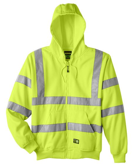 Berne Men's Berne Hi-Vis Class 3 Lined Hooded Sweatshirt Berne