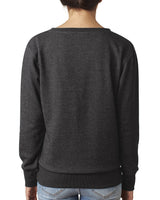 J America Ladies' Glitter French Terry Crew J. America