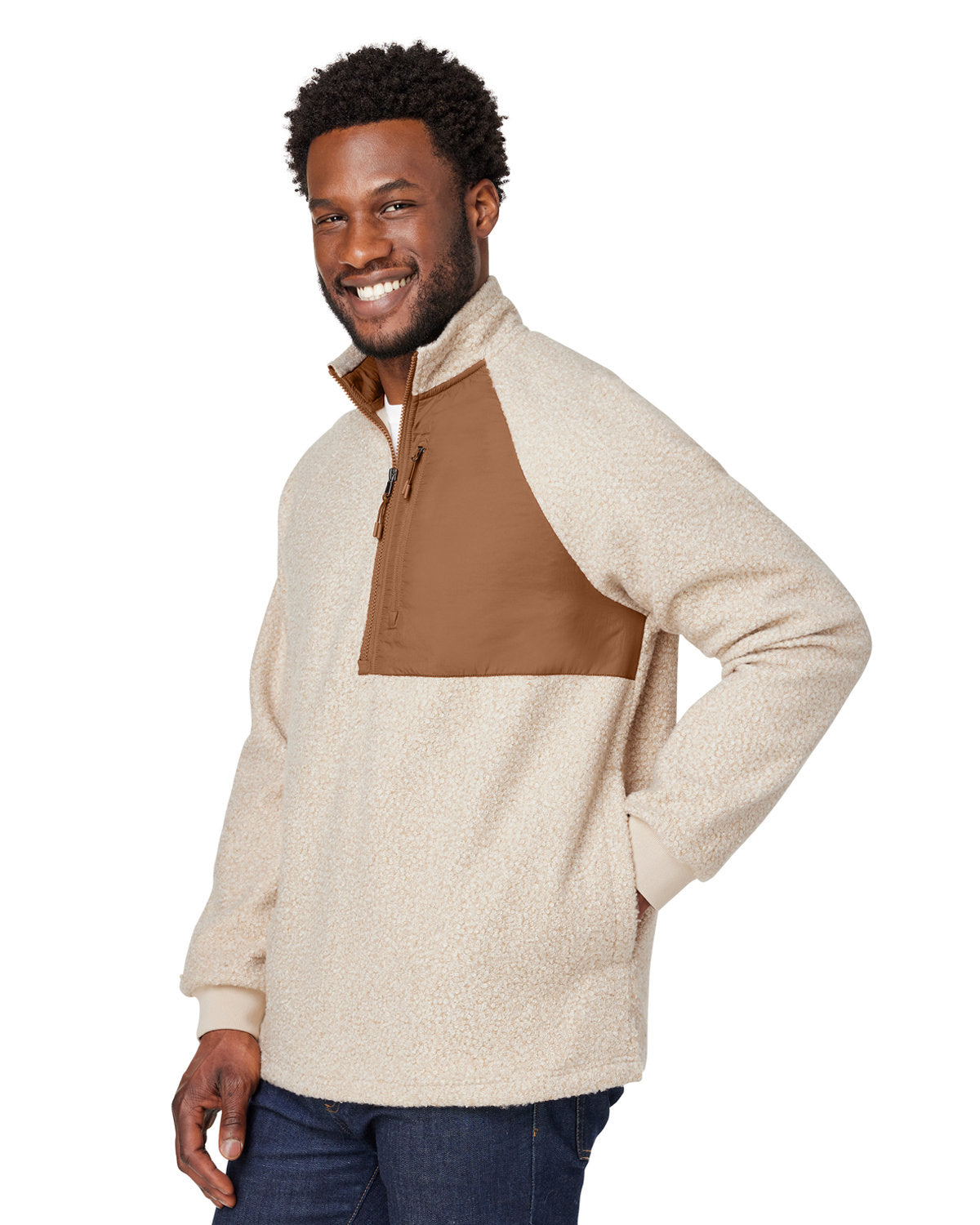North End Men's Aura Sweater Fleece Quarter-Zip North End