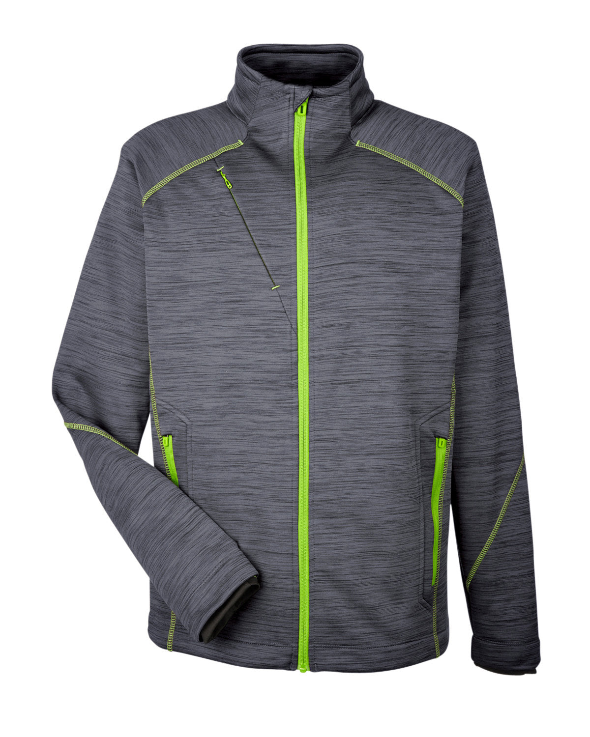 North End Men's Flux Mélange Bonded Fleece Jacket North End