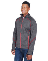 North End Men's Flux Mélange Bonded Fleece Jacket North End