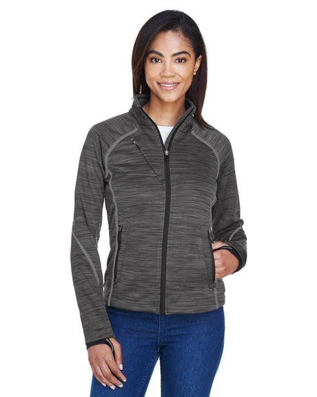 North End Ladies' Flux Mélange Bonded Fleece Jacket North End