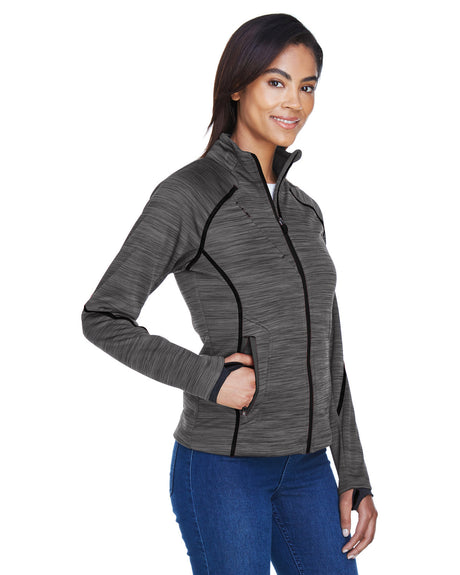 North End Ladies' Flux Mélange Bonded Fleece Jacket North End