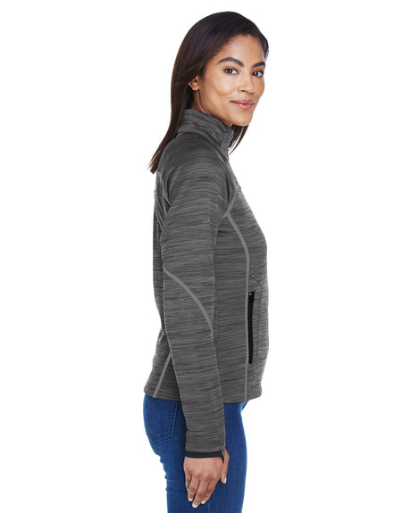 North End Ladies' Flux Mélange Bonded Fleece Jacket North End