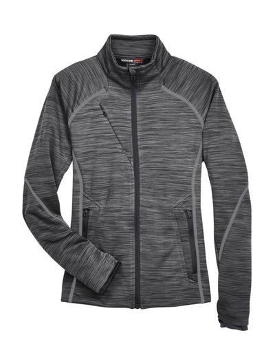 North End Ladies' Flux Mélange Bonded Fleece Jacket