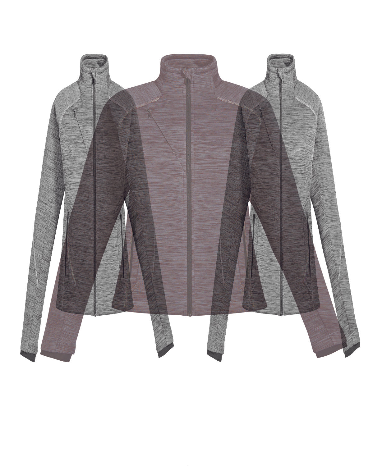 North End Ladies' Flux Mélange Bonded Fleece Jacket North End