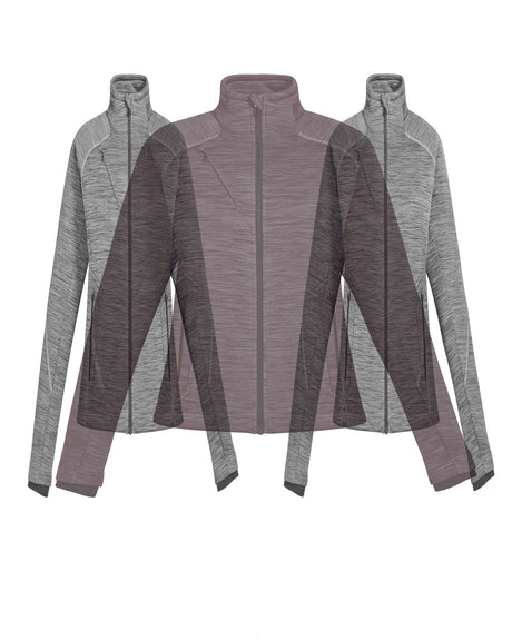 North End Ladies' Flux Mélange Bonded Fleece Jacket North End