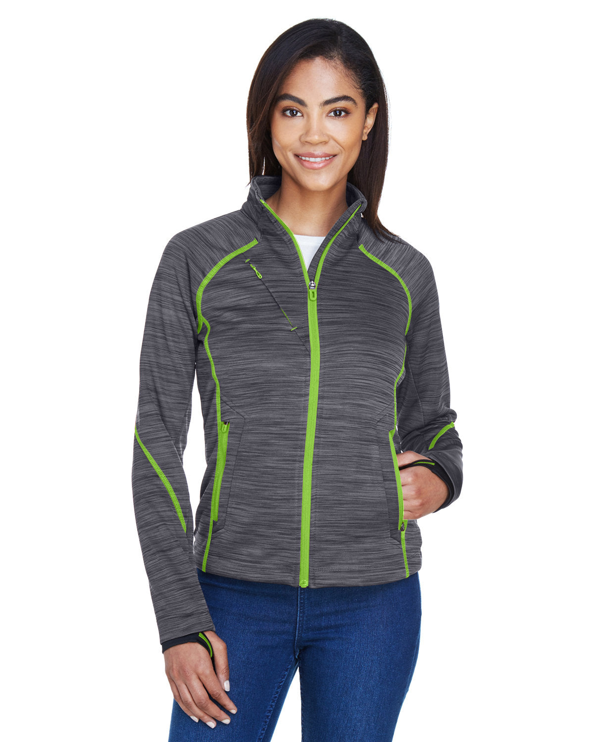 North End Ladies' Flux Mélange Bonded Fleece Jacket North End
