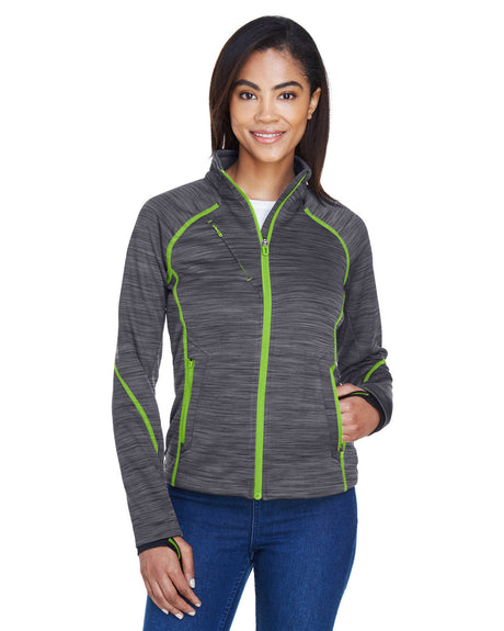 North End Ladies' Flux Mélange Bonded Fleece Jacket North End