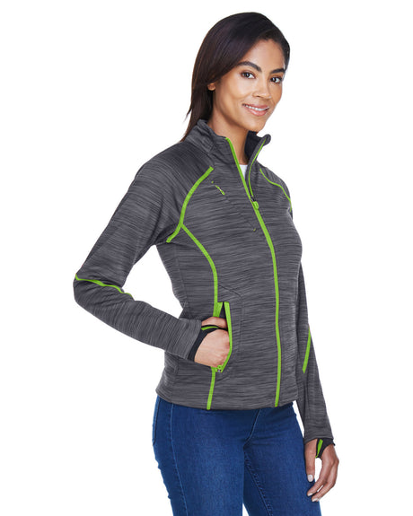 North End Ladies' Flux Mélange Bonded Fleece Jacket North End