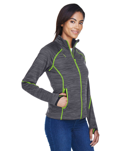 North End Ladies' Flux Mélange Bonded Fleece Jacket
