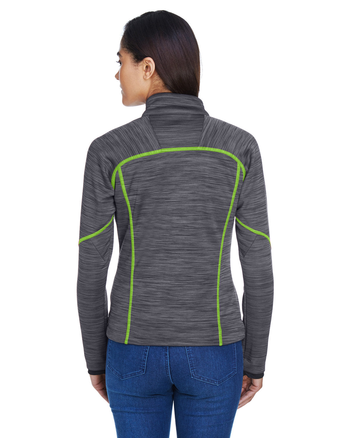 North End Ladies' Flux Mélange Bonded Fleece Jacket North End