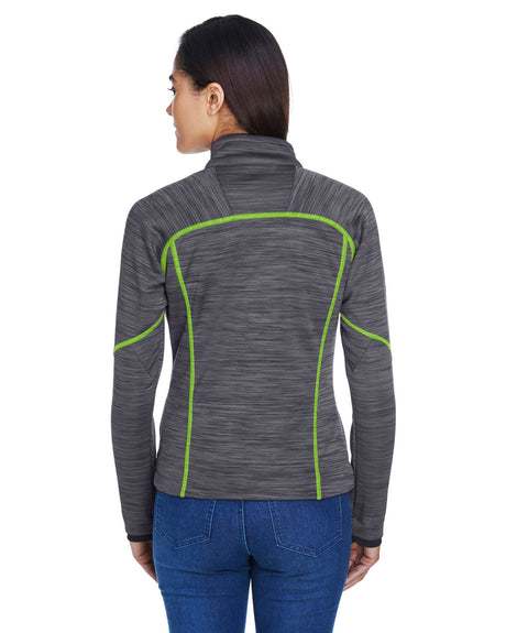 North End Ladies' Flux Mélange Bonded Fleece Jacket North End