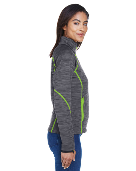 North End Ladies' Flux Mélange Bonded Fleece Jacket North End
