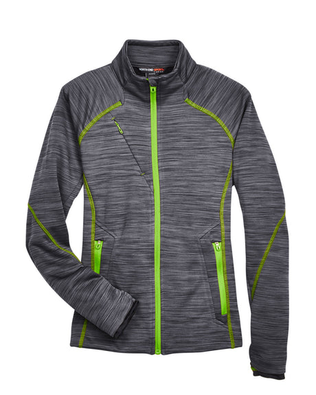 North End Ladies' Flux Mélange Bonded Fleece Jacket North End