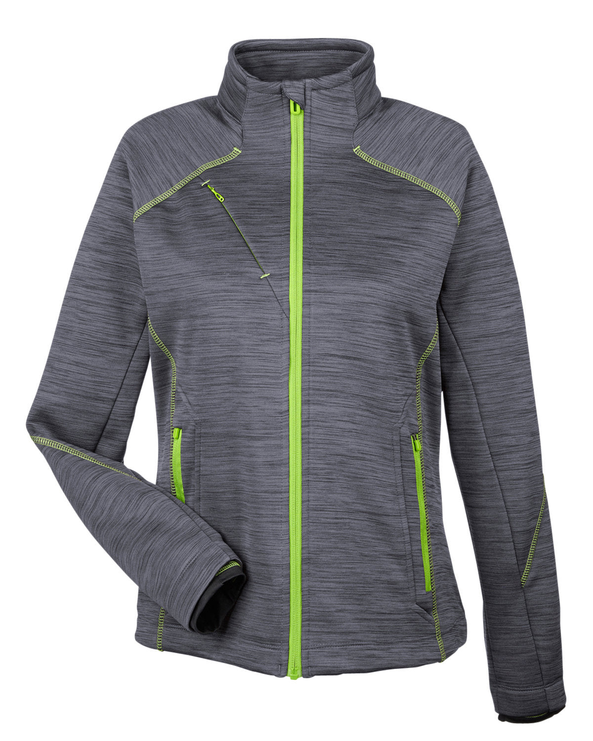 North End Ladies' Flux Mélange Bonded Fleece Jacket North End