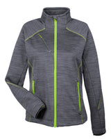 North End Ladies' Flux Mélange Bonded Fleece Jacket North End