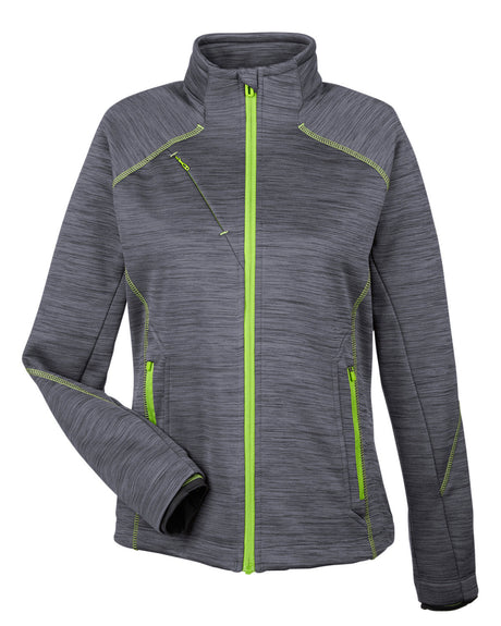 North End Ladies' Flux Mélange Bonded Fleece Jacket North End