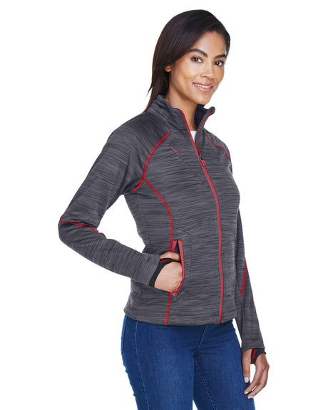 North End Ladies' Flux Mélange Bonded Fleece Jacket North End