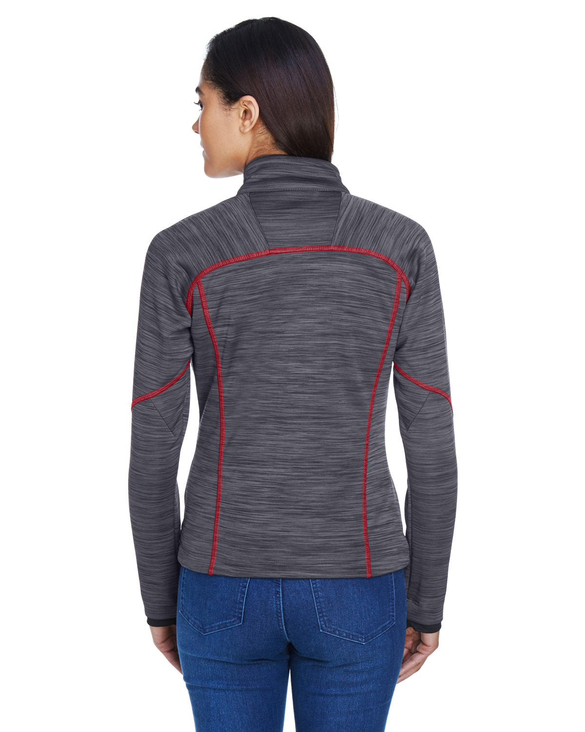 North End Ladies' Flux Mélange Bonded Fleece Jacket North End