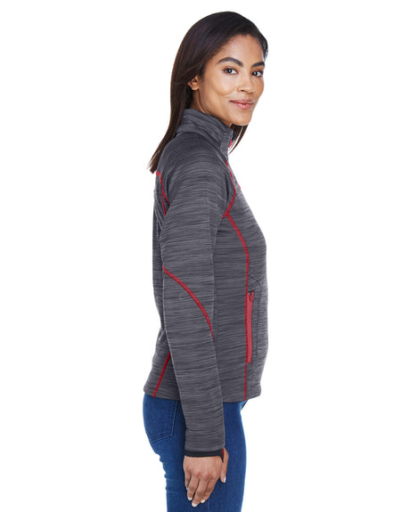 North End Ladies' Flux Mélange Bonded Fleece Jacket North End