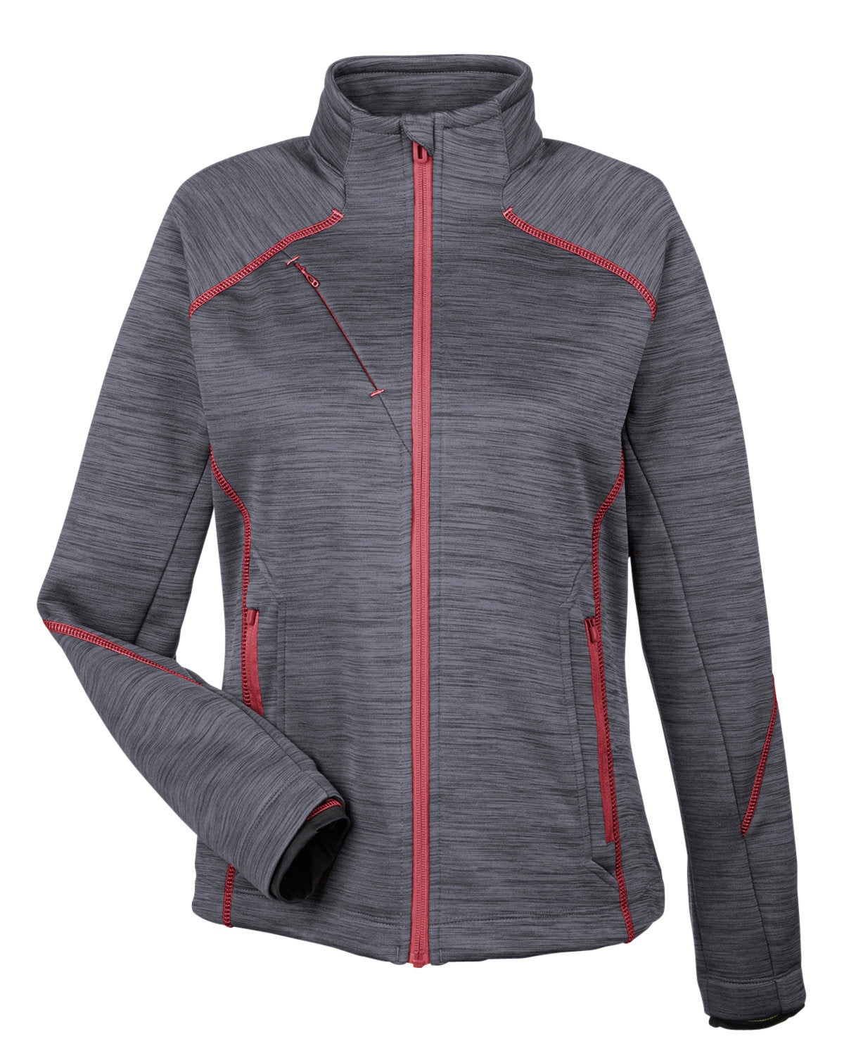 North End Ladies' Flux Mélange Bonded Fleece Jacket North End