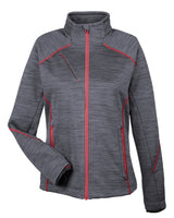 North End Ladies' Flux Mélange Bonded Fleece Jacket North End