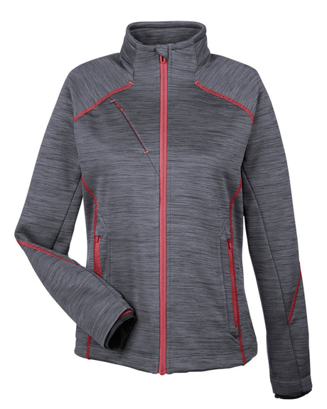 North End Ladies' Flux Mélange Bonded Fleece Jacket North End