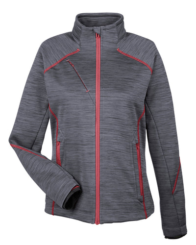 North End Ladies' Flux Mélange Bonded Fleece Jacket