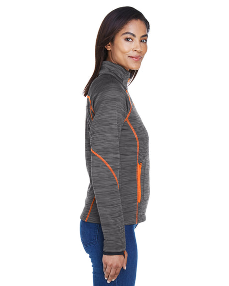 North End Ladies' Flux Mélange Bonded Fleece Jacket North End