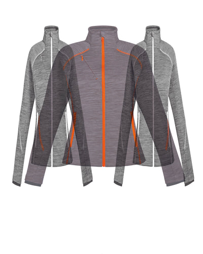 North End Ladies' Flux Mélange Bonded Fleece Jacket