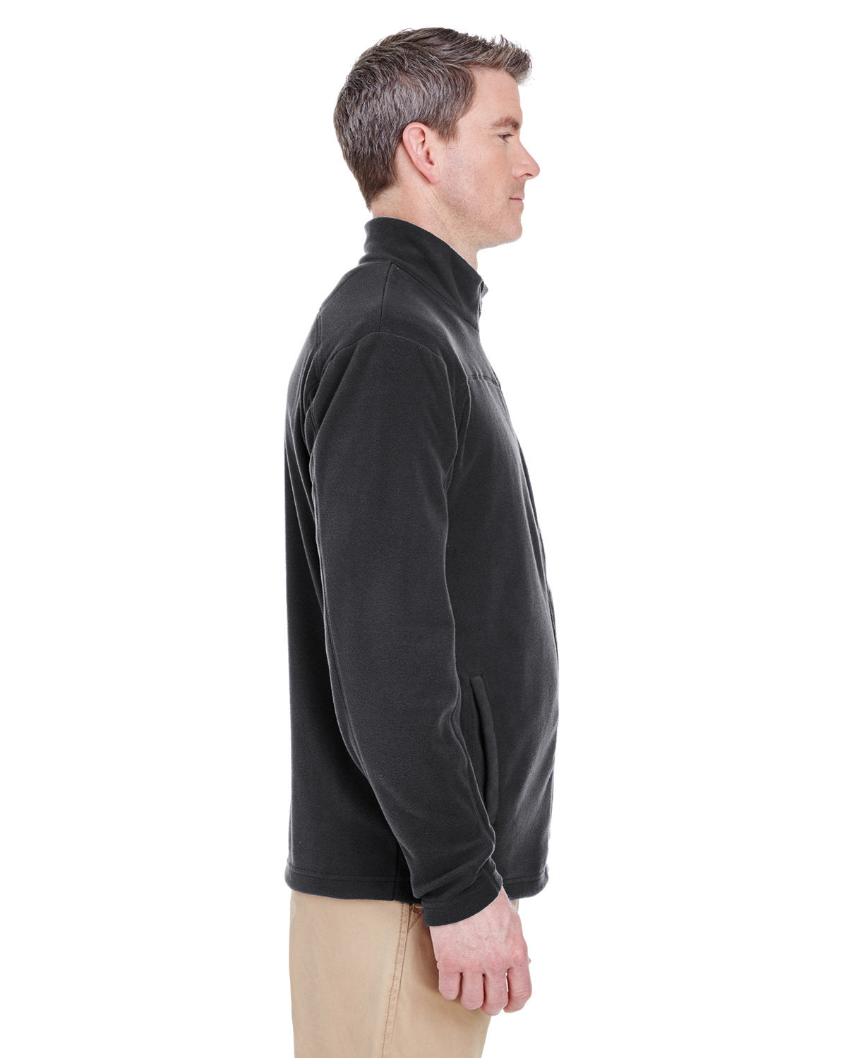 UltraClub Men's Cool & Dry Full-Zip Microfleece UltraClub