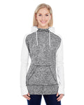 J America Ladies' Colorblock Cosmic Hooded Sweatshirt J. America
