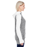 J America Ladies' Colorblock Cosmic Hooded Sweatshirt J. America