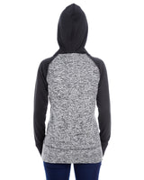 J America Ladies' Colorblock Cosmic Hooded Sweatshirt J. America