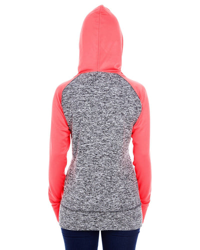 J America Ladies' Colorblock Cosmic Hooded Sweatshirt