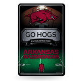 NCAA Arkansas Razorbacks Large Metal Sign Fan Gear NCAA Arkansas Razorbacks