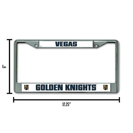 NHL Vegas Golden Knights Chrome License Plate Frame Fan Gear NHL Vegas Golden Knights