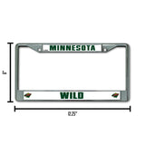 NHL Minnesota Wild Chrome License Plate Frame Fan Gear NHL Minnesota Wild