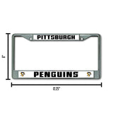 NHL Pittsburgh Penguins Chrome License Plate Frame Fan Gear NHL Pittsburgh Penguins