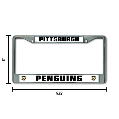 NHL Pittsburgh Penguins Chrome License Plate Frame Fan Gear NHL Pittsburgh Penguins