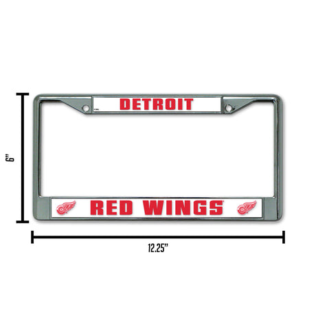 NHL Detroit Red Wings Chrome License Plate Frame Fan Gear NHL Detroit Red Wings