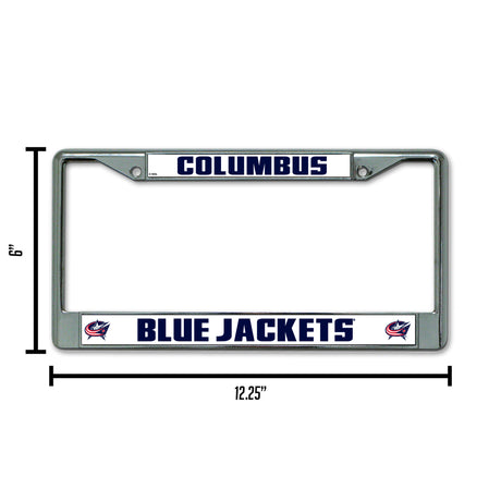 NHL Columbus Blue Jackets Chrome License Plate Frame Fan Gear NHL Columbus Blue Jackets
