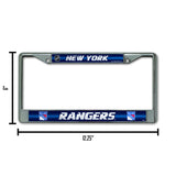 NHL New York Rangers Chrome Glitter License Plate Frame Fan Gear NHL New York Rangers